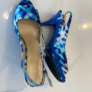 Nine West sling back open toed shoes